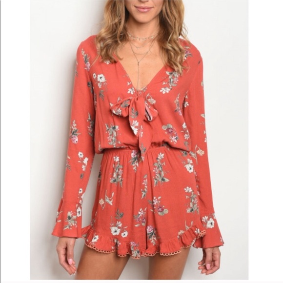 Pants - Floral Boho Romper
